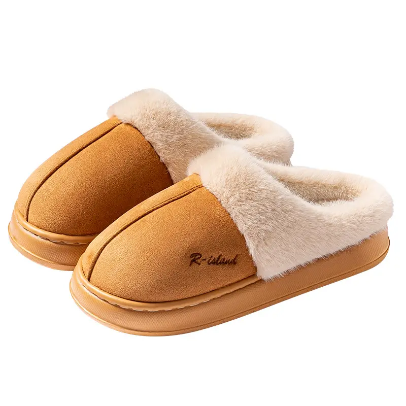 Cotton Slippers Women's Winter New Home Plush Warm Thick Bottom Non-slip Floor Mute Cotton Shoes for Men's Outer Wear Free Shipping - Image 9