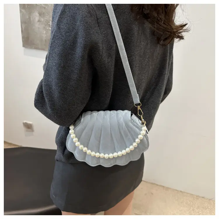 Women's Pearl Embellished Shoulder Bag White — feature 18