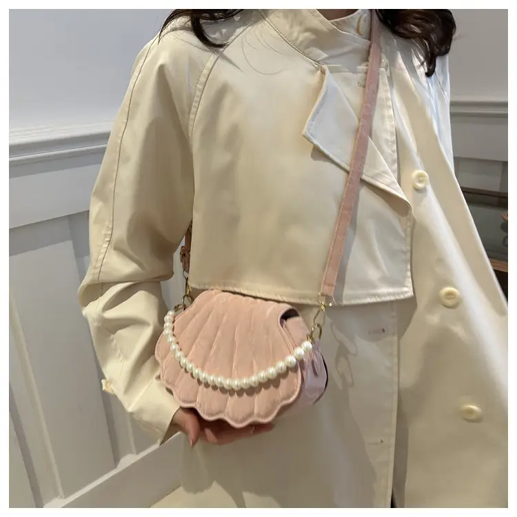 Women's Pearl Embellished Shoulder Bag White — feature 34