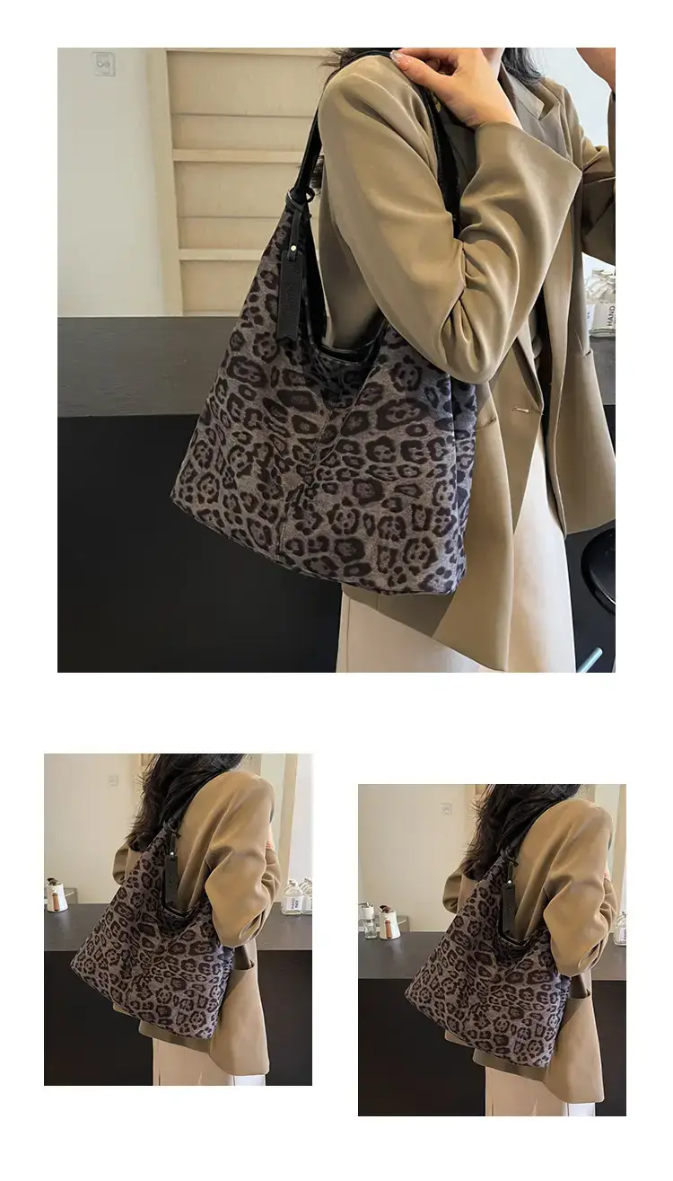 Large Capacity Leopard Print Shoulder Bag for Women — feature 10