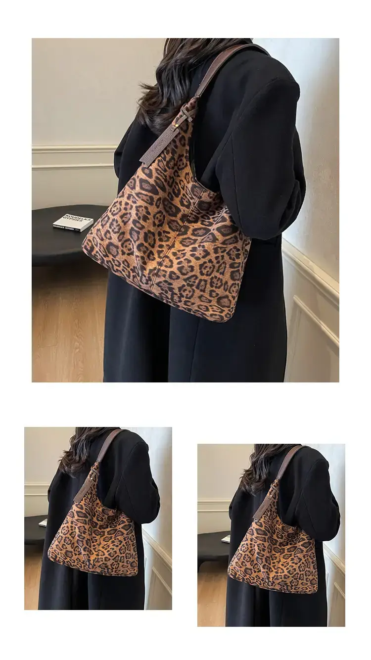Large Capacity Leopard Print Shoulder Bag for Women — feature 13