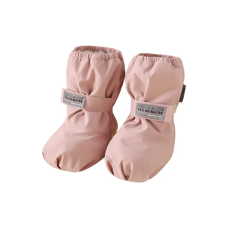 Children's Waterproof Fleece Baby Shoes Cream Two-In-One