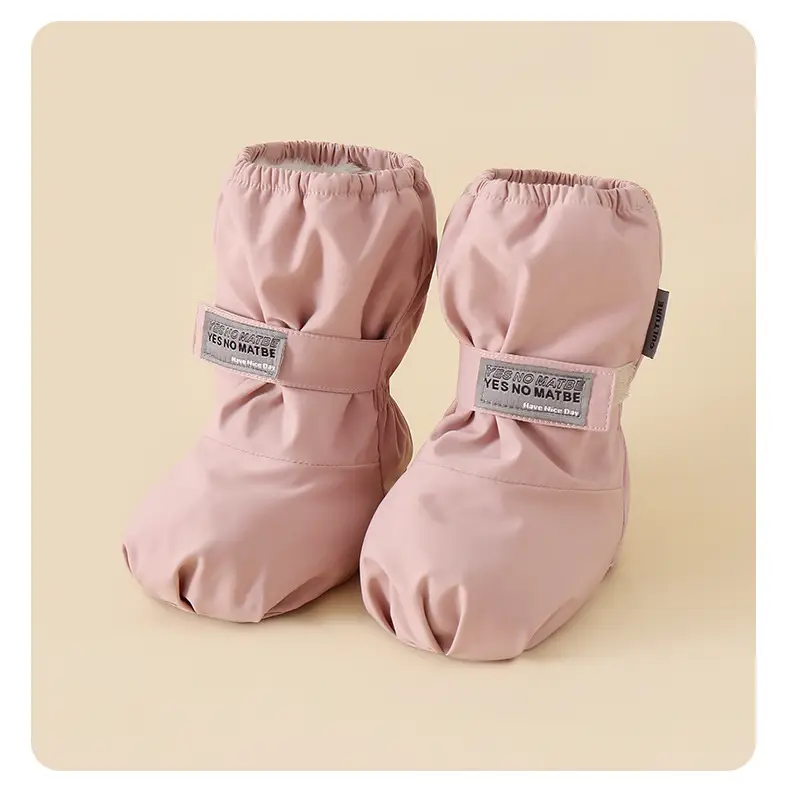 Children's Waterproof Fleece Baby Shoes Cream Two-In-One — feature 8