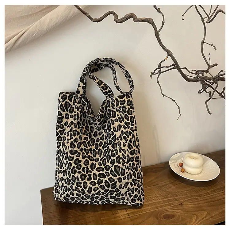 Women's Leopard Print Canvas Shoulder Bag 2024 — feature 16