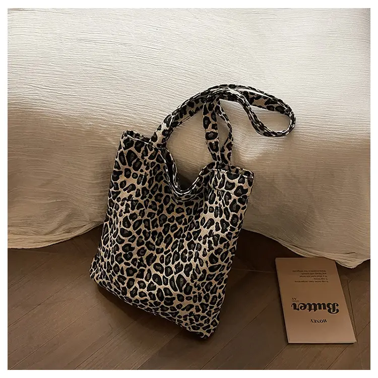 Women's Leopard Print Canvas Shoulder Bag 2024 — feature 21