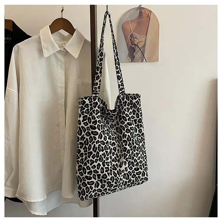 Women's Leopard Print Canvas Shoulder Bag 2024 — feature 23