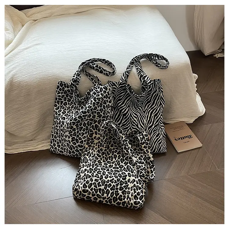 Women's Leopard Print Canvas Shoulder Bag 2024 — feature 29