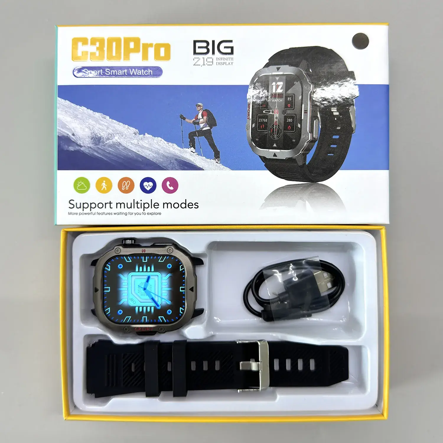 Men's Bluetooth Smart Watch with Heart Rate & Blood Pressure Monitor - Image 3