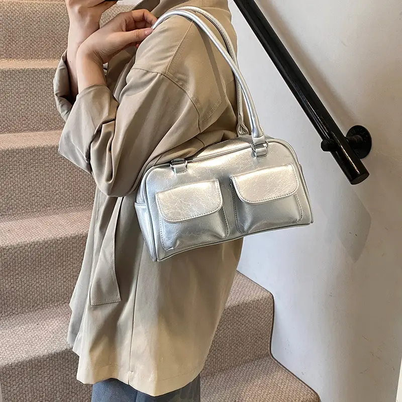 Women's 2024 Autumn Shoulder Bag Brown Korean Style - Image 8