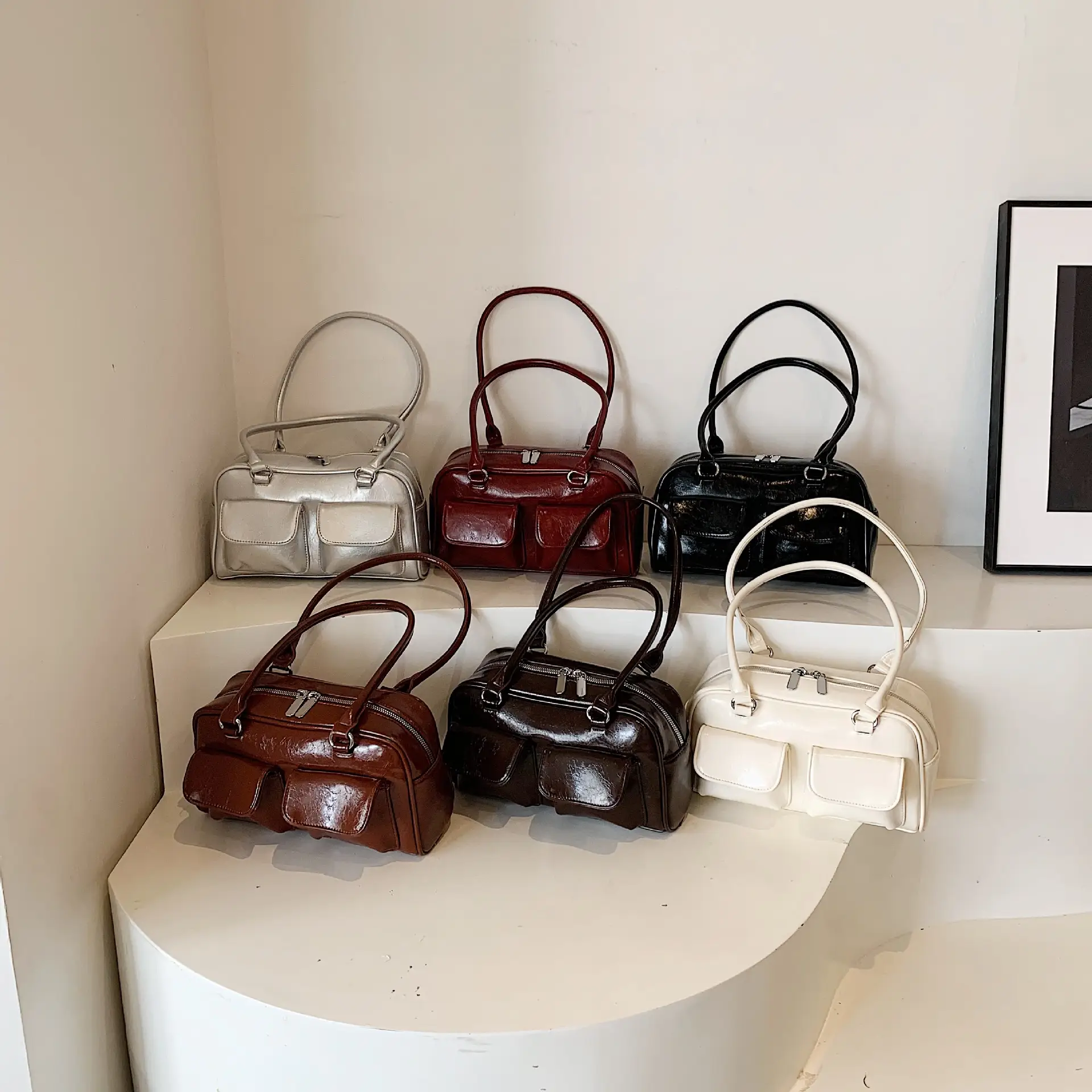 Women's 2024 Autumn Shoulder Bag Brown Korean Style - Image 10