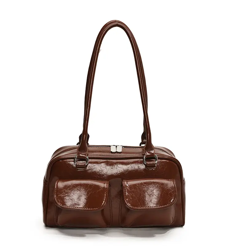 Women's 2024 Autumn Shoulder Bag Brown Korean Style - Image 11