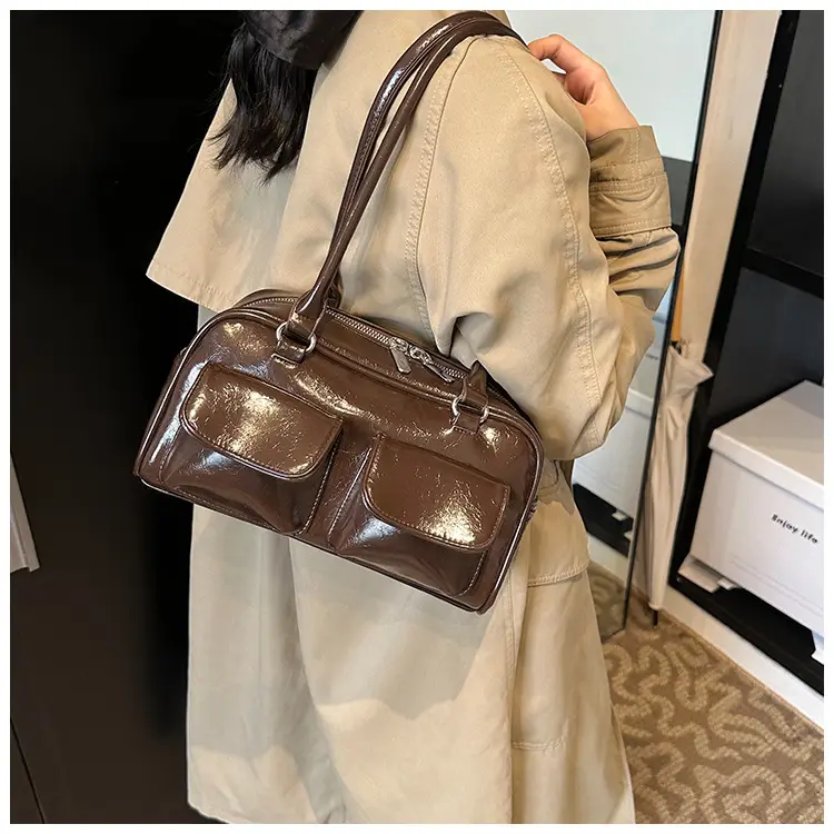 Women's 2024 Autumn Shoulder Bag Brown Korean Style — feature 19
