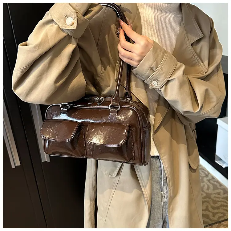 Women's 2024 Autumn Shoulder Bag Brown Korean Style — feature 20