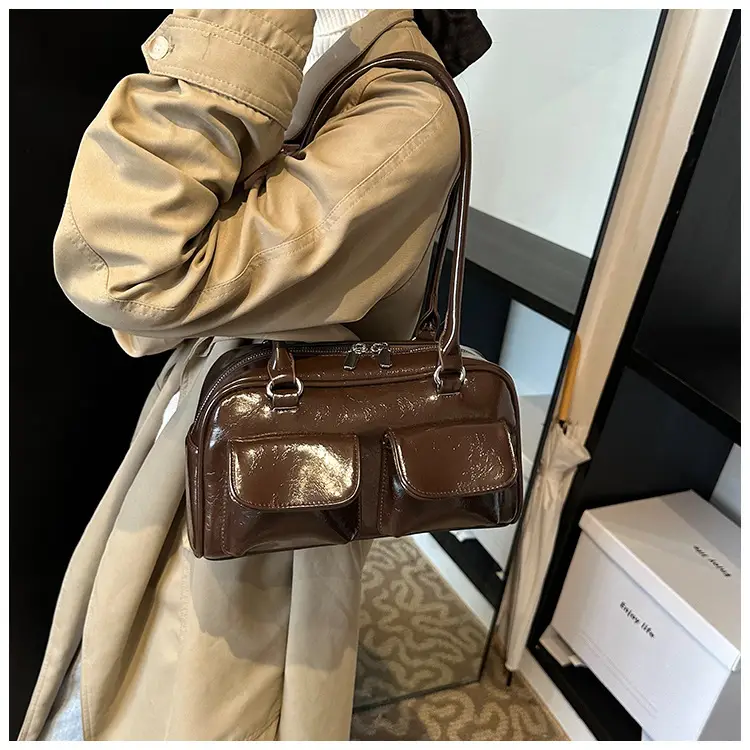 Women's 2024 Autumn Shoulder Bag Brown Korean Style — feature 21