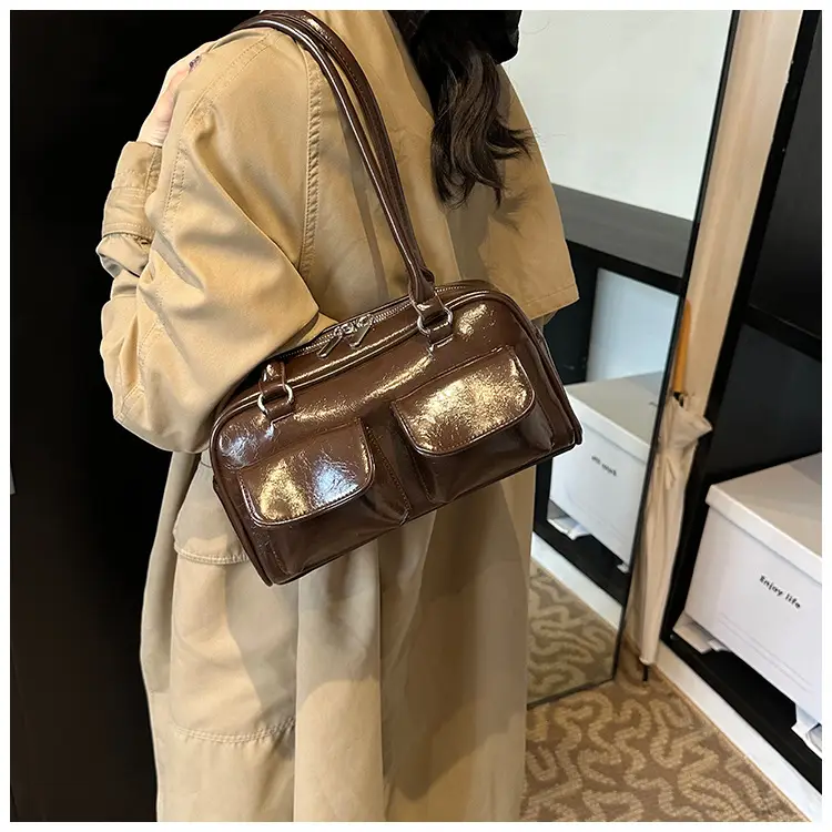 Women's 2024 Autumn Shoulder Bag Brown Korean Style — feature 22