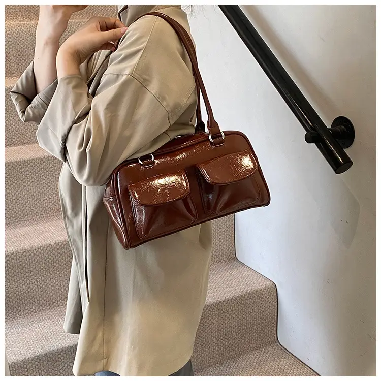 Women's 2024 Autumn Shoulder Bag Brown Korean Style — feature 33
