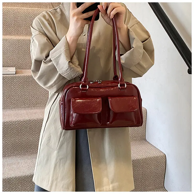 Women's 2024 Autumn Shoulder Bag Brown Korean Style — feature 34