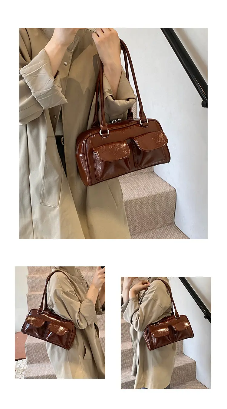 Women's 2024 Autumn Shoulder Bag Brown Korean Style — feature 9
