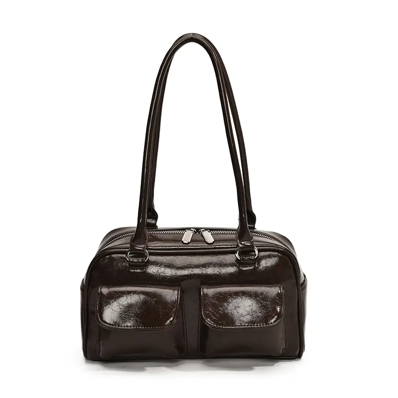 Women's 2024 Autumn Shoulder Bag Brown Korean Style - Image 5