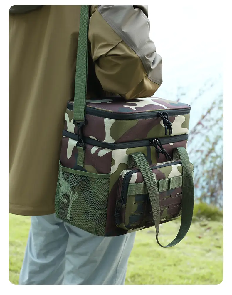 Camouflage Insulated Picnic Bag with Double Layer Ice Pack — feature 17