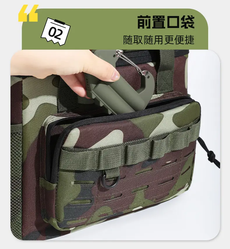 Camouflage Insulated Picnic Bag with Double Layer Ice Pack — feature 9