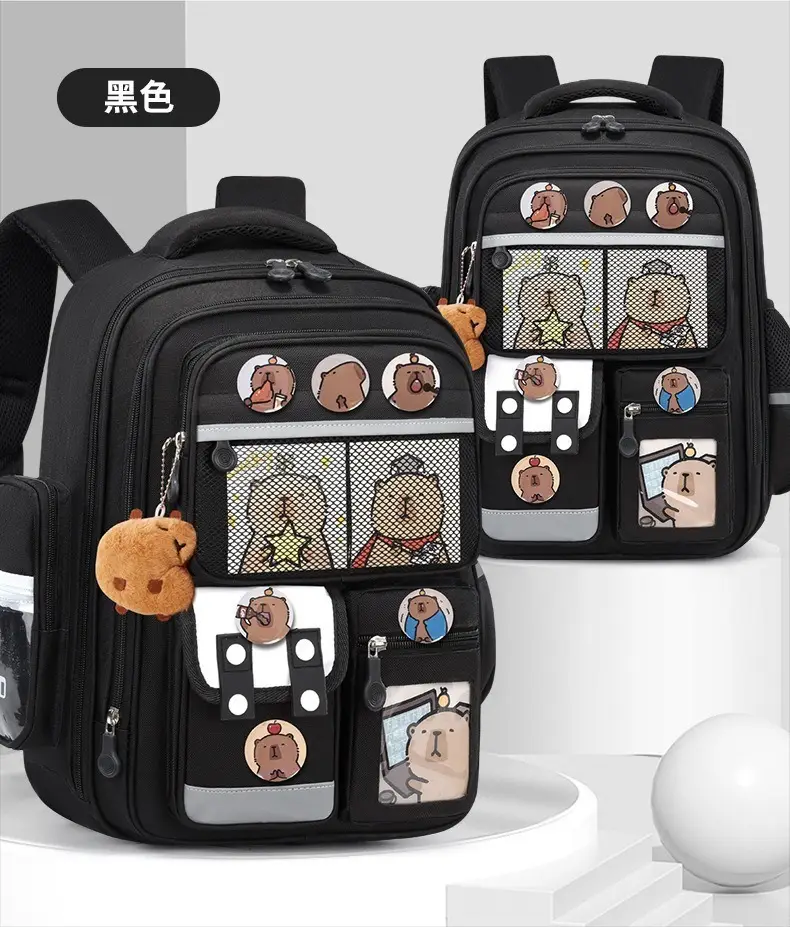 Kapibala Schoolbag Primary School Students Grades 1-3-6 Spine Protection and Burden Reduction Cartoon Kidsren's Schoolbag Large Capacity Backpack — feature 18