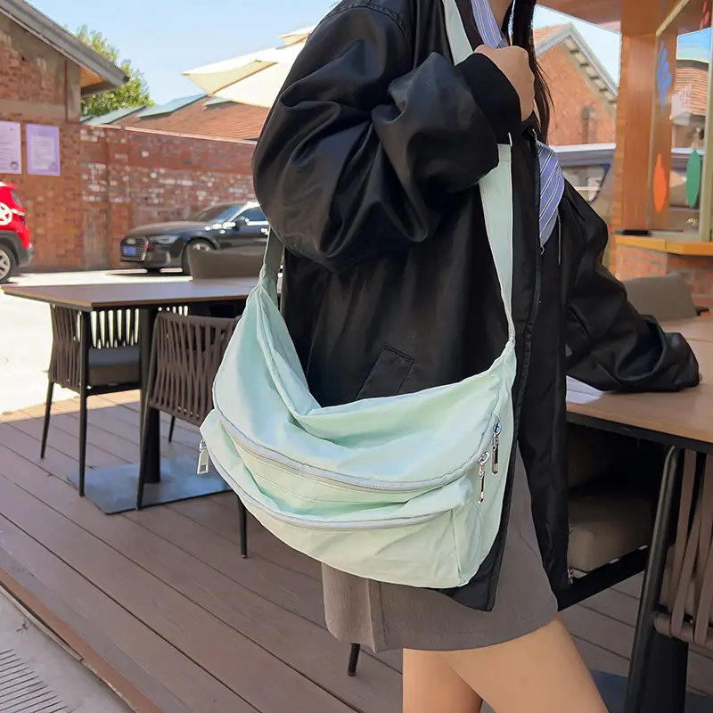 Cycling Shoulder Bag Men Light Blue Large Capacity - Image 8