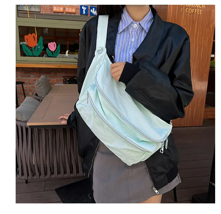 Cycling Shoulder Bag Men Light Blue Large Capacity — feature 8