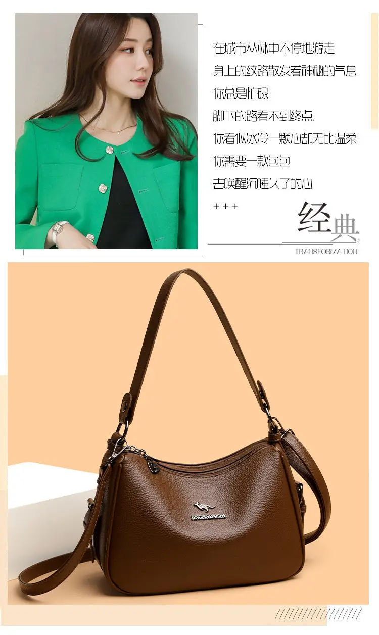 Black Kangaroo Shoulder Tote Bag Women 2024 — feature 7