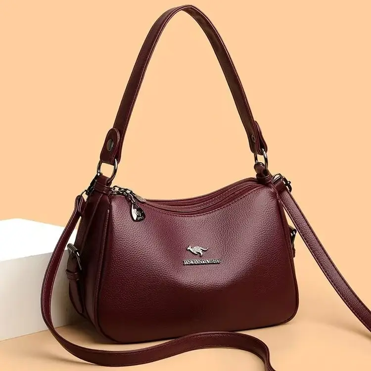 Black Kangaroo Shoulder Tote Bag Women 2024 - Image 3
