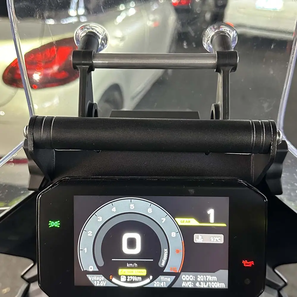Multi-Function Motorcycle GPS Bracket Black Metal — feature 2