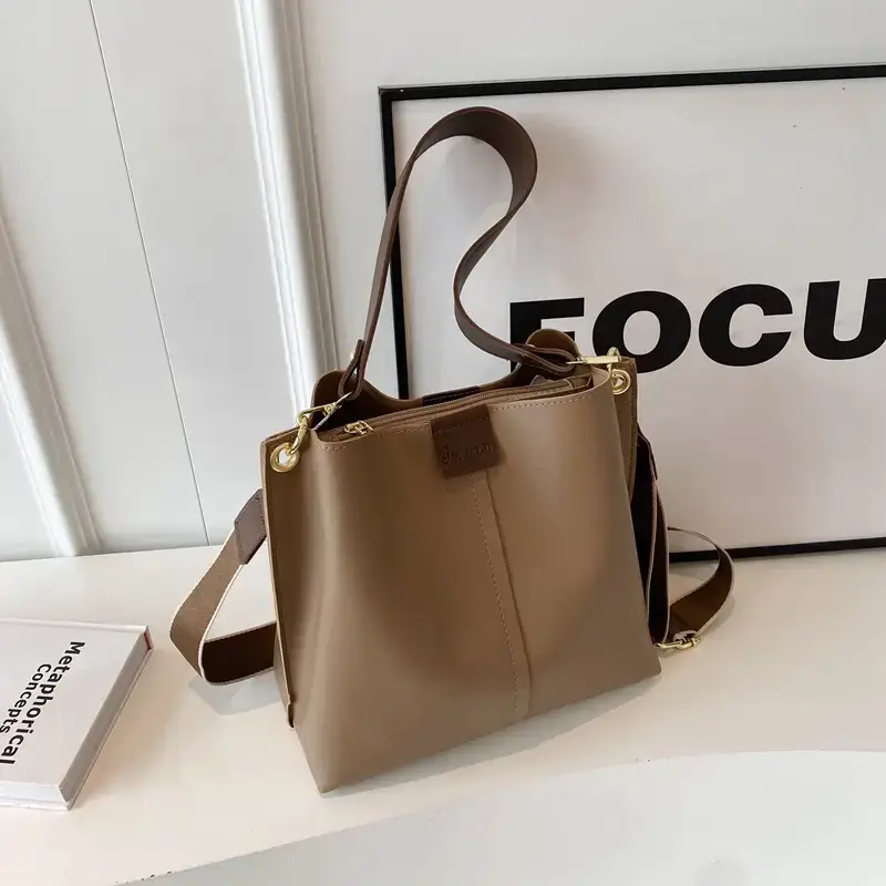 Black Bucket Bag Women 2023 New Fashion - Image 5