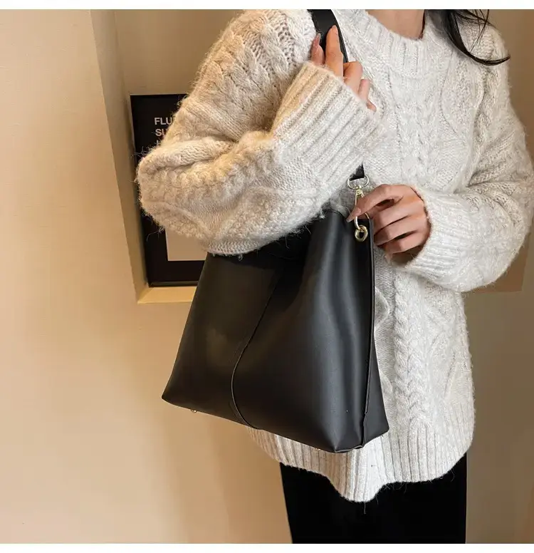 Black Bucket Bag Women 2023 New Fashion — feature 21