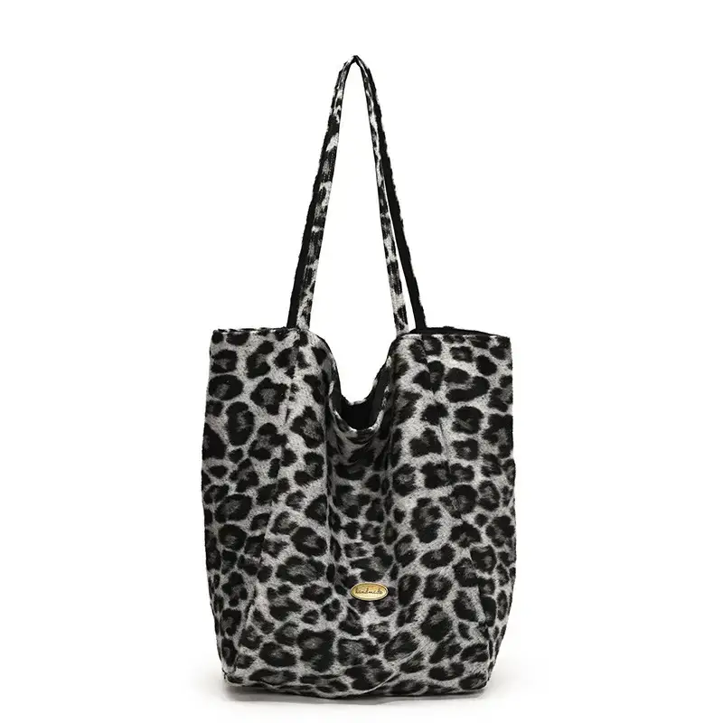 Women Leopard Print Large Tote Bag 2024 - Image 7