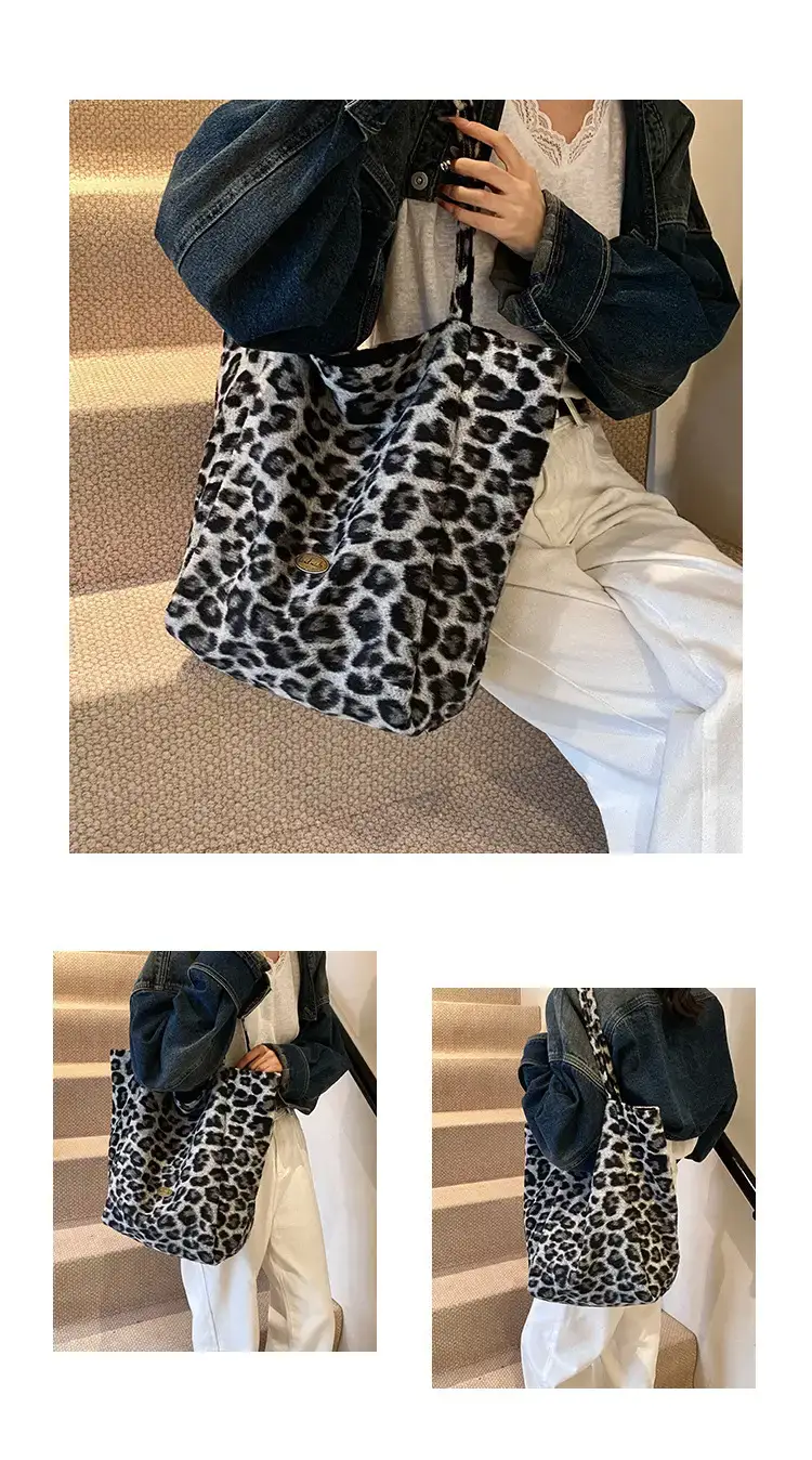 Women Leopard Print Large Tote Bag 2024 — feature 4