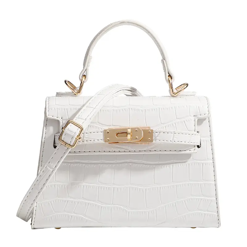 Black Croc Leather Shoulder Bag for Women 2026 - Image 7