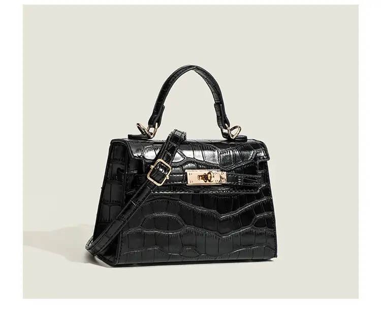 Black Croc Leather Shoulder Bag for Women 2026 — feature 26