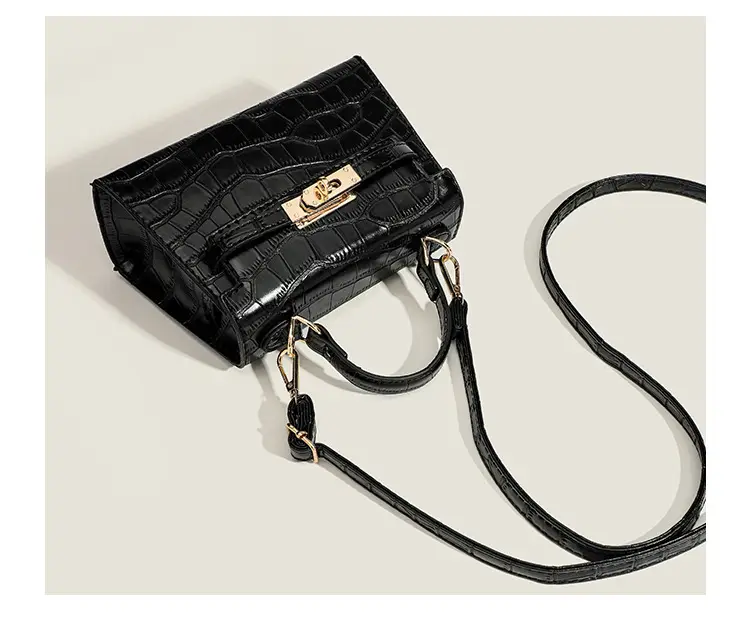 Black Croc Leather Shoulder Bag for Women 2026 — feature 27