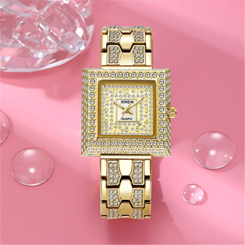 Luxury Gold Diamond Watch for Women