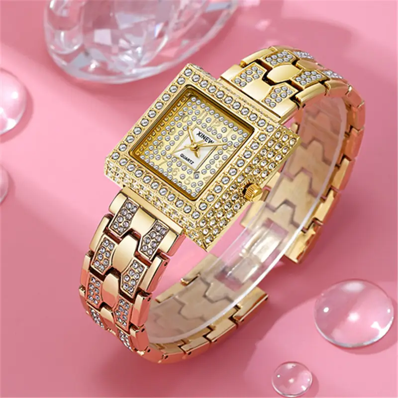 Luxury Gold Diamond Watch for Women