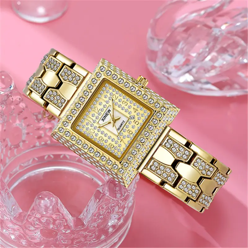 Luxury Gold Diamond Watch for Women