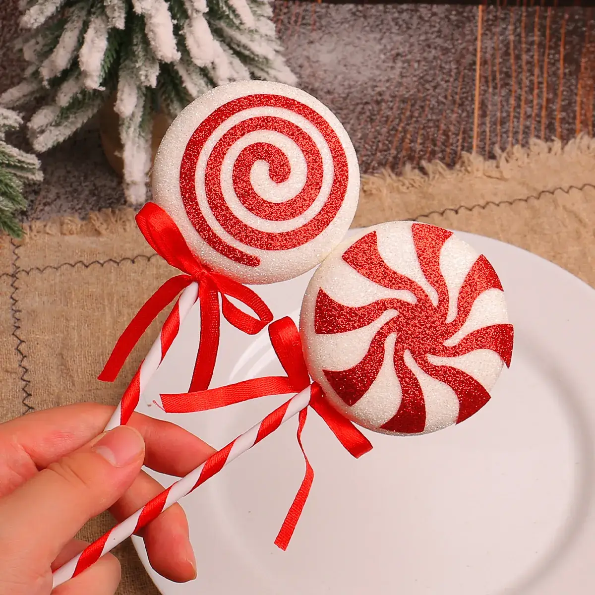 New Color Christmas Lollipop Decor Red Big Stick Candy - Image 8