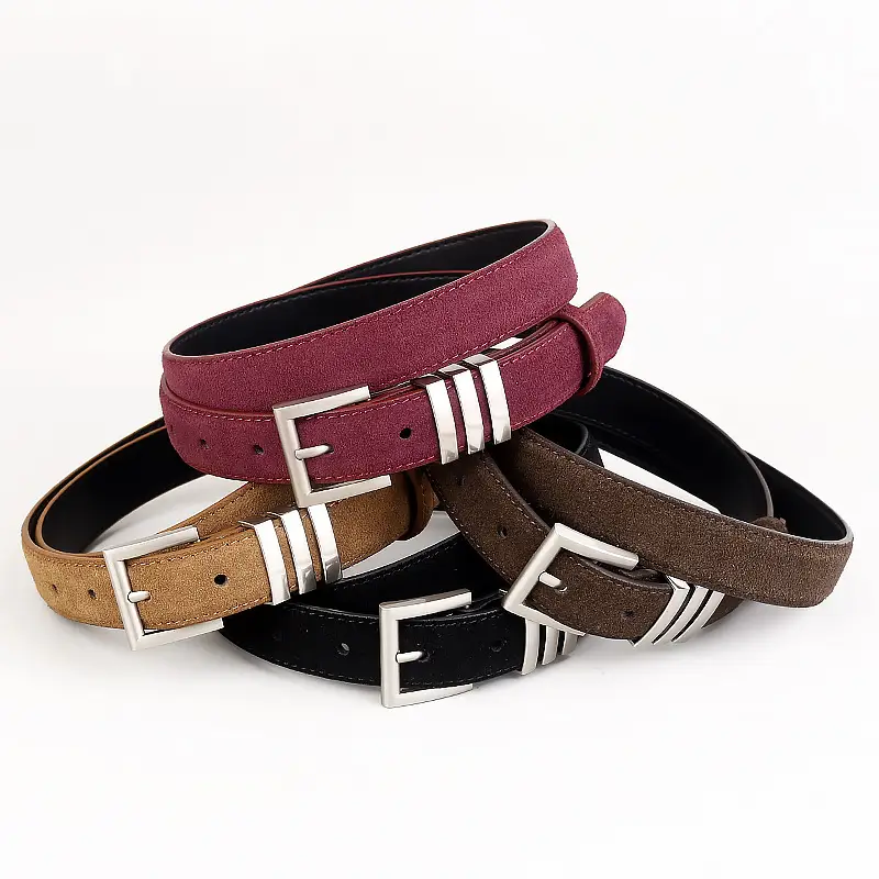 Women's Anti-Rong Silver Buckle Genuine Leather Belt - Image 6