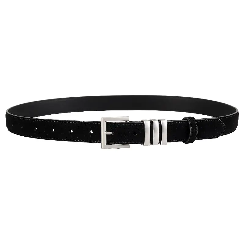 Women's Anti-Rong Silver Buckle Genuine Leather Belt - Image 9