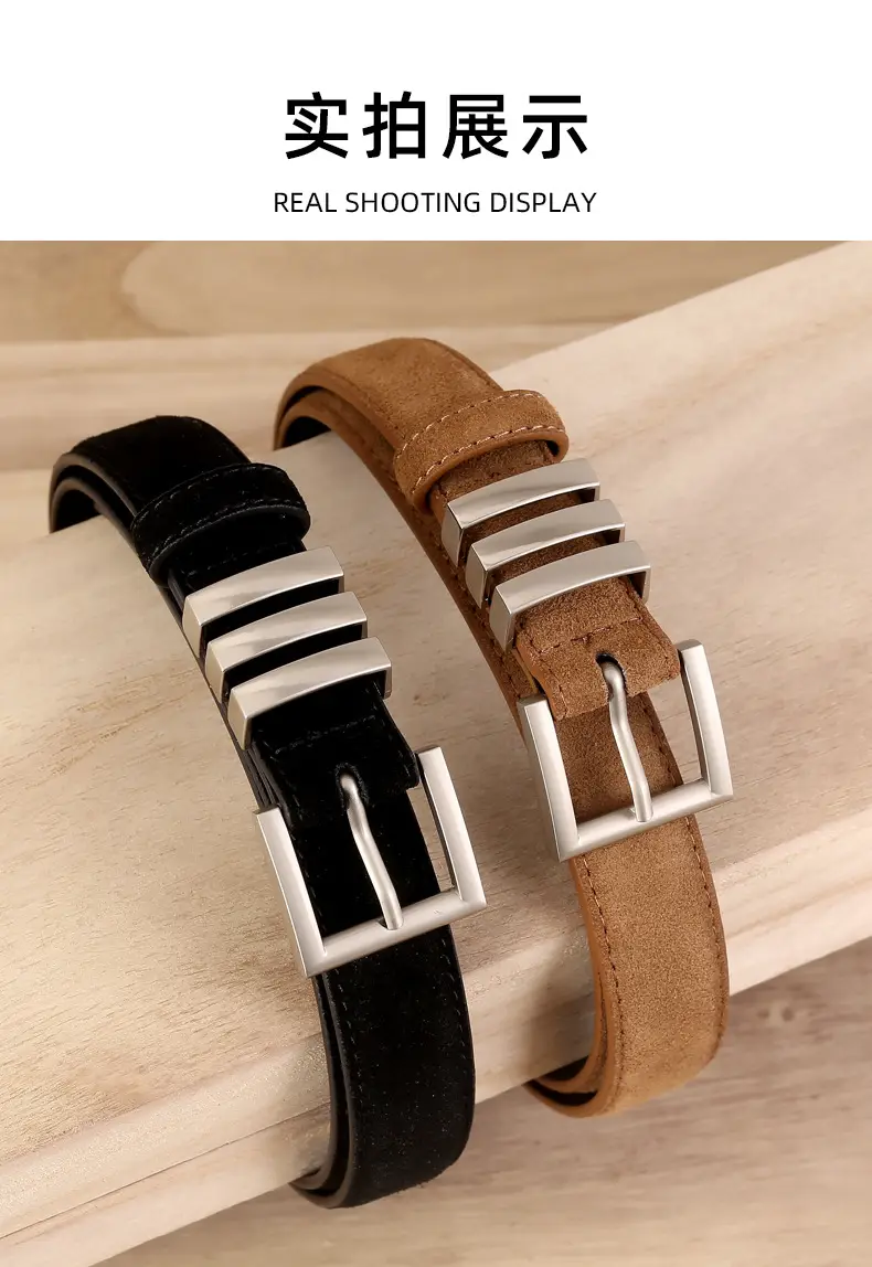 Women's Anti-Rong Silver Buckle Genuine Leather Belt — feature 14