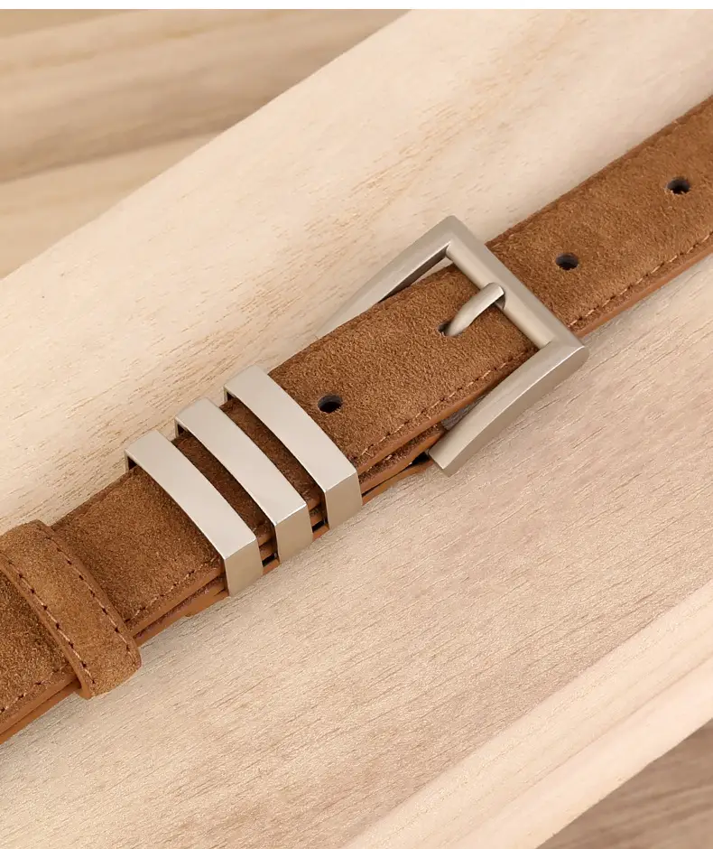 Women's Anti-Rong Silver Buckle Genuine Leather Belt — feature 15