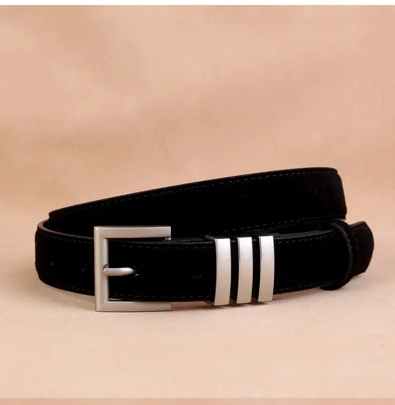 Women's Anti-Rong Silver Buckle Genuine Leather Belt — feature 16