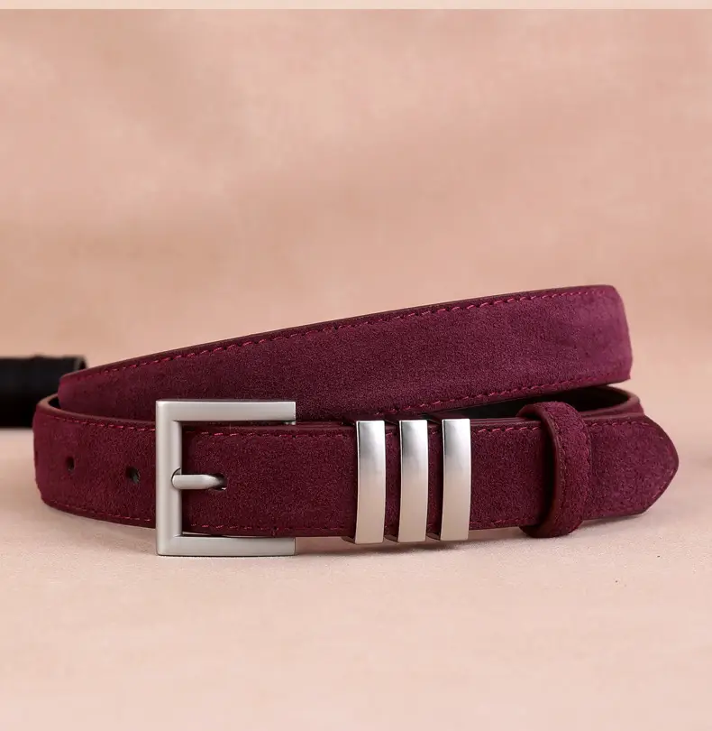 Women's Anti-Rong Silver Buckle Genuine Leather Belt — feature 18