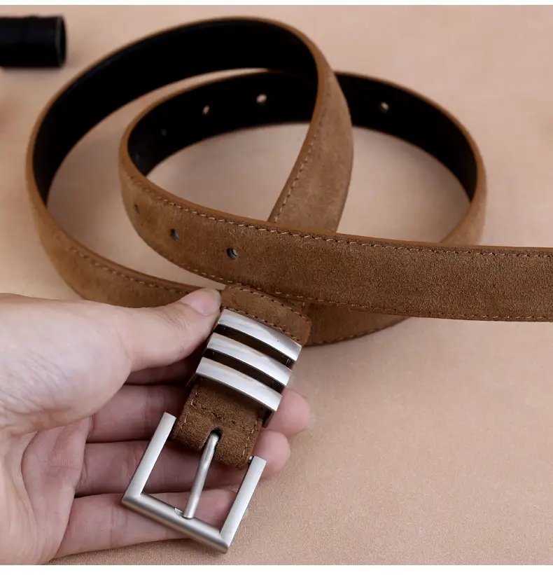 Women's Anti-Rong Silver Buckle Genuine Leather Belt — feature 21