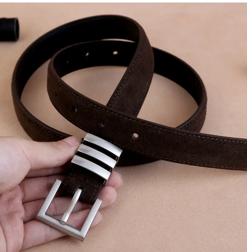 Women's Anti-Rong Silver Buckle Genuine Leather Belt — feature 23